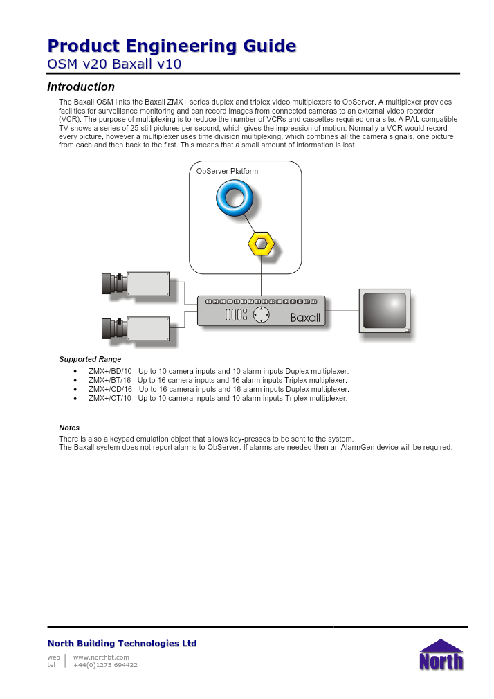 Preview thumbnail of page 1 of the Baxall Engineering Guide PDF document.